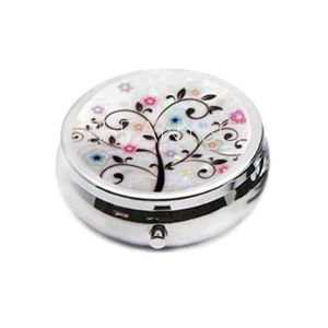 Pretty Floral Pill Case Travel Container